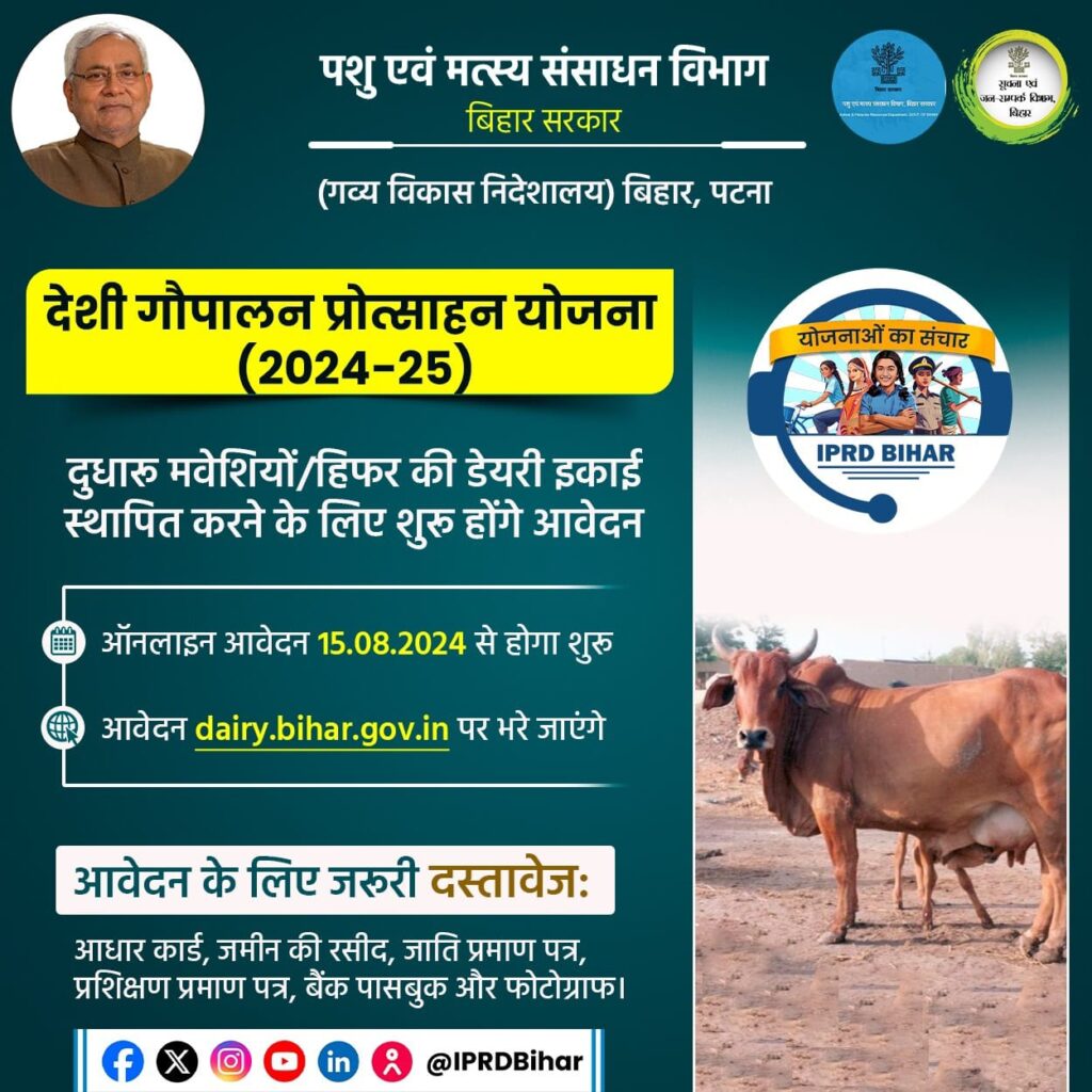 Bihar Dairy Farm Scheme 2024