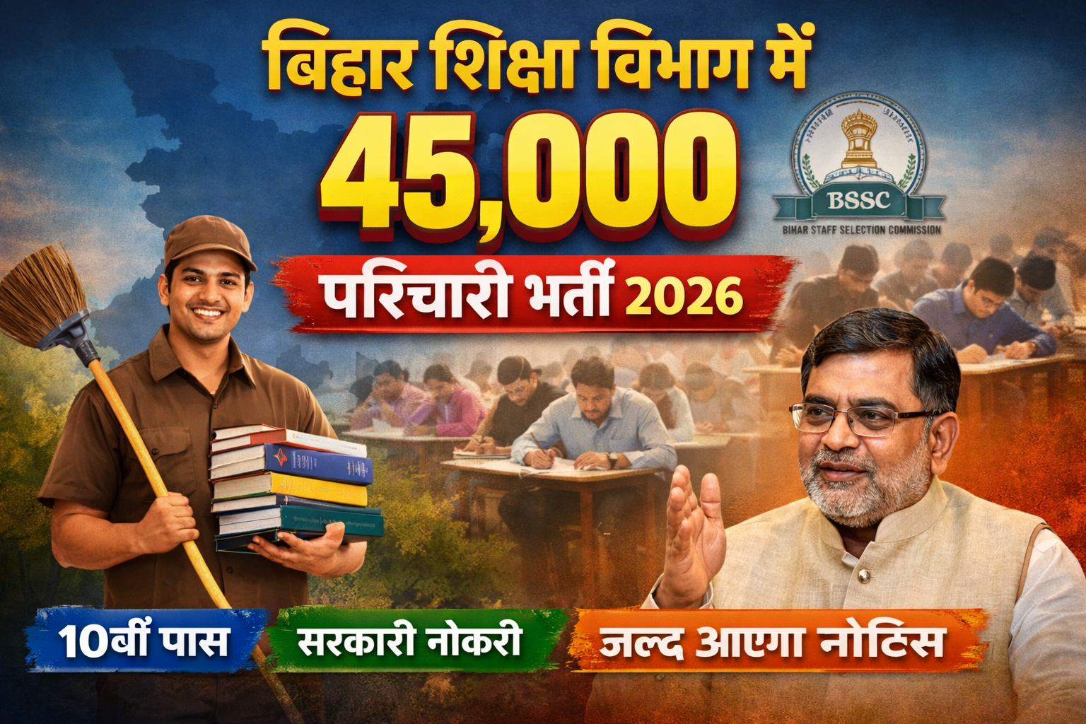 Bihar Parichari Bharti 2026 for 45,000 Posts