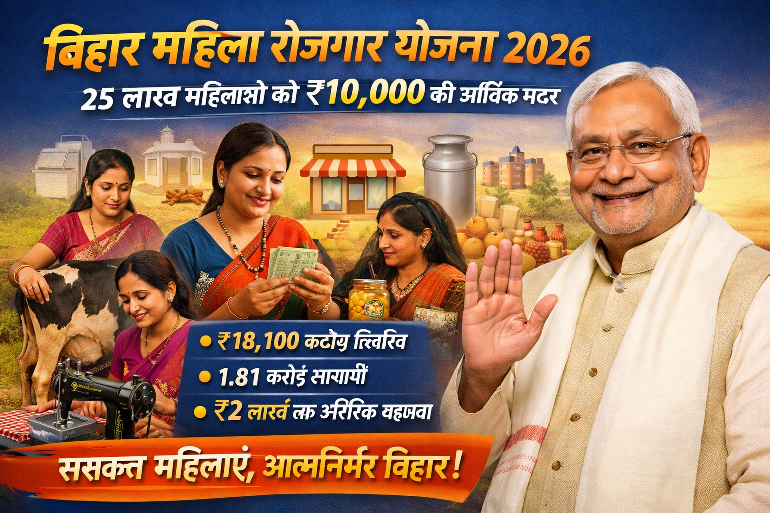 CM Nitish Kumar transfers ₹2,500 crore to 25 lakh women